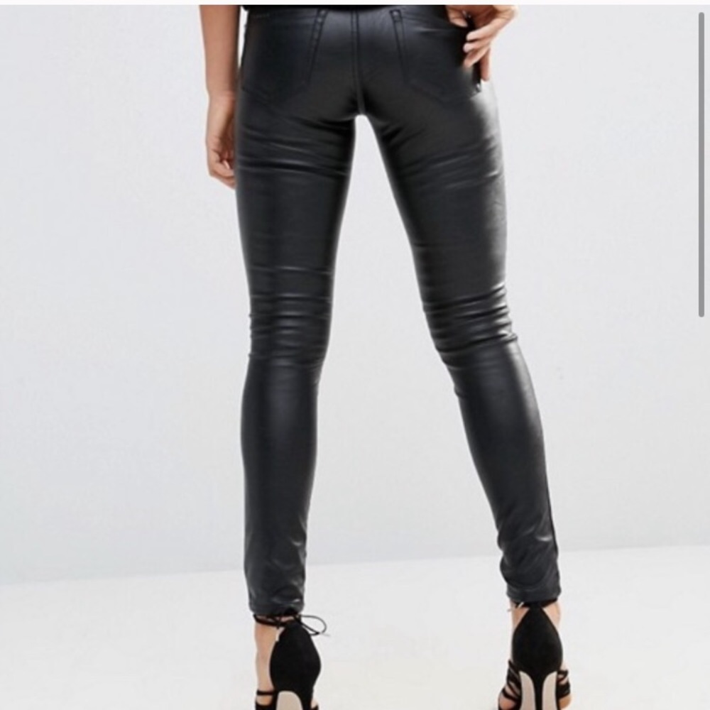 Blank nyc faux leather 5 pocket jeans